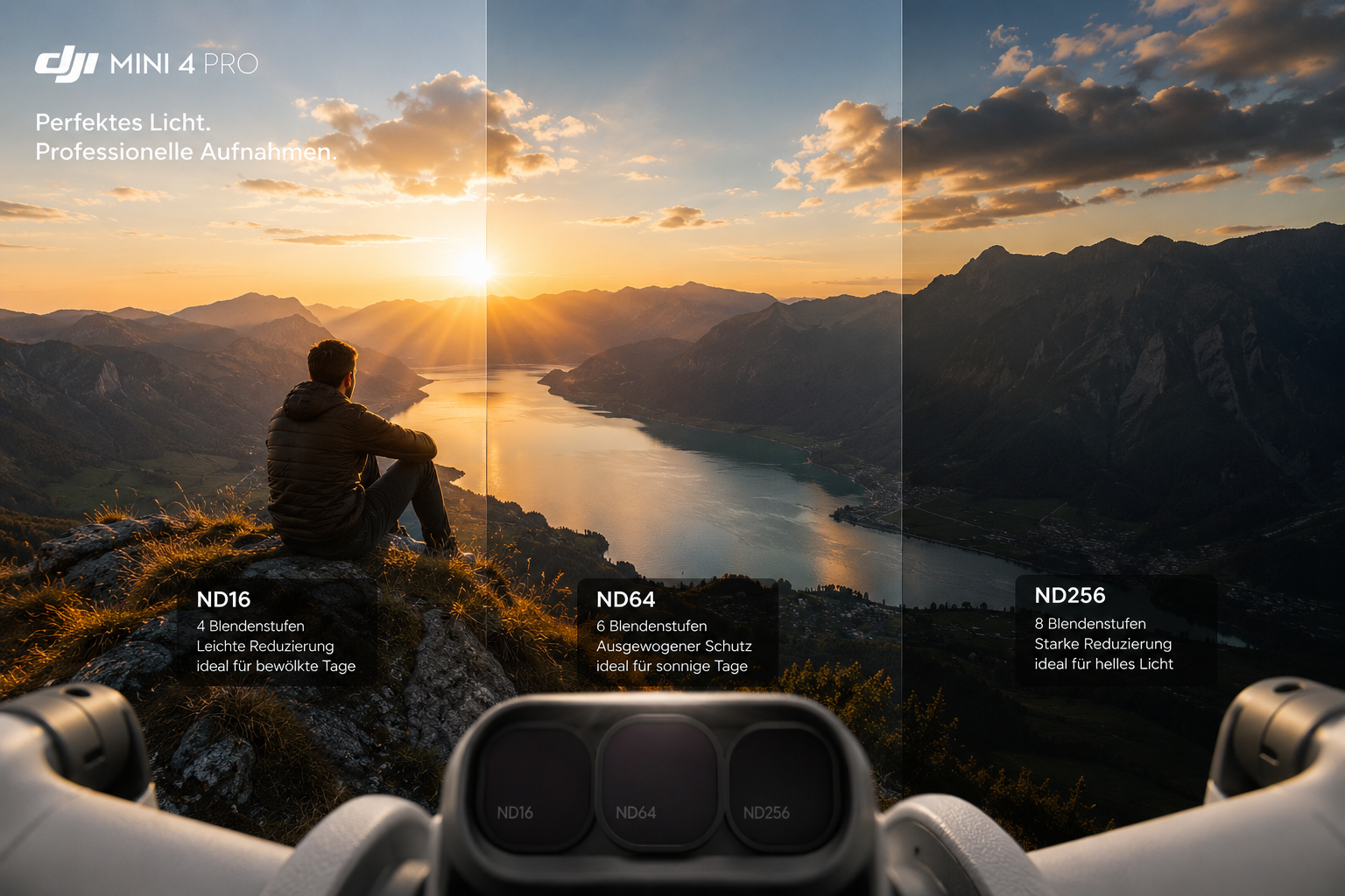 DJI Mini 4 Pro ND-Filterset (ND16/64/256) – Bild 2